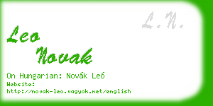 leo novak business card