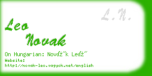 leo novak business card
